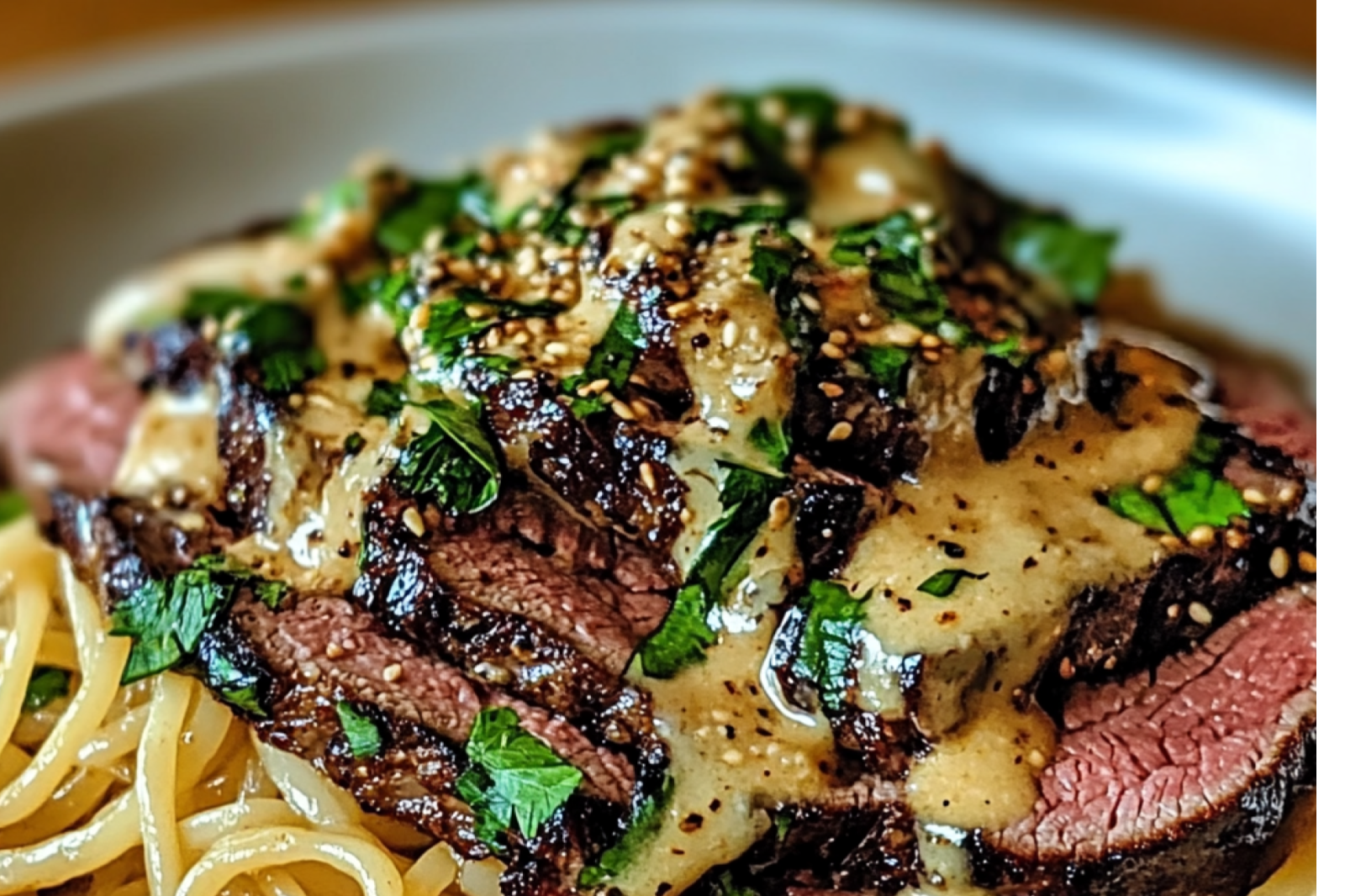 Garlic Butter Steak Lightning Noodles