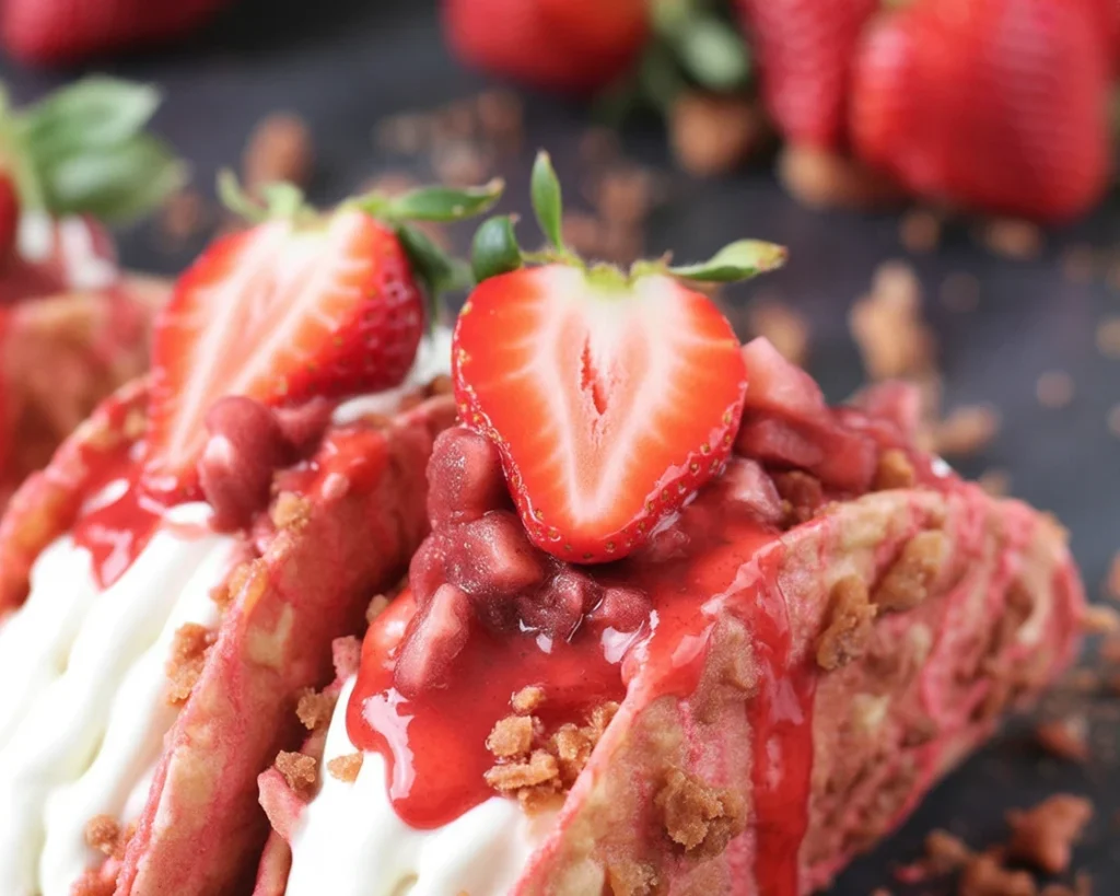 Fruity Pebbles Cheesecake Tacos: A Sweet Twist on Dessert Fun 20 Delicious Fruity Pebbles Cheesecake Tacos with colorful cereal shells and creamy filling.