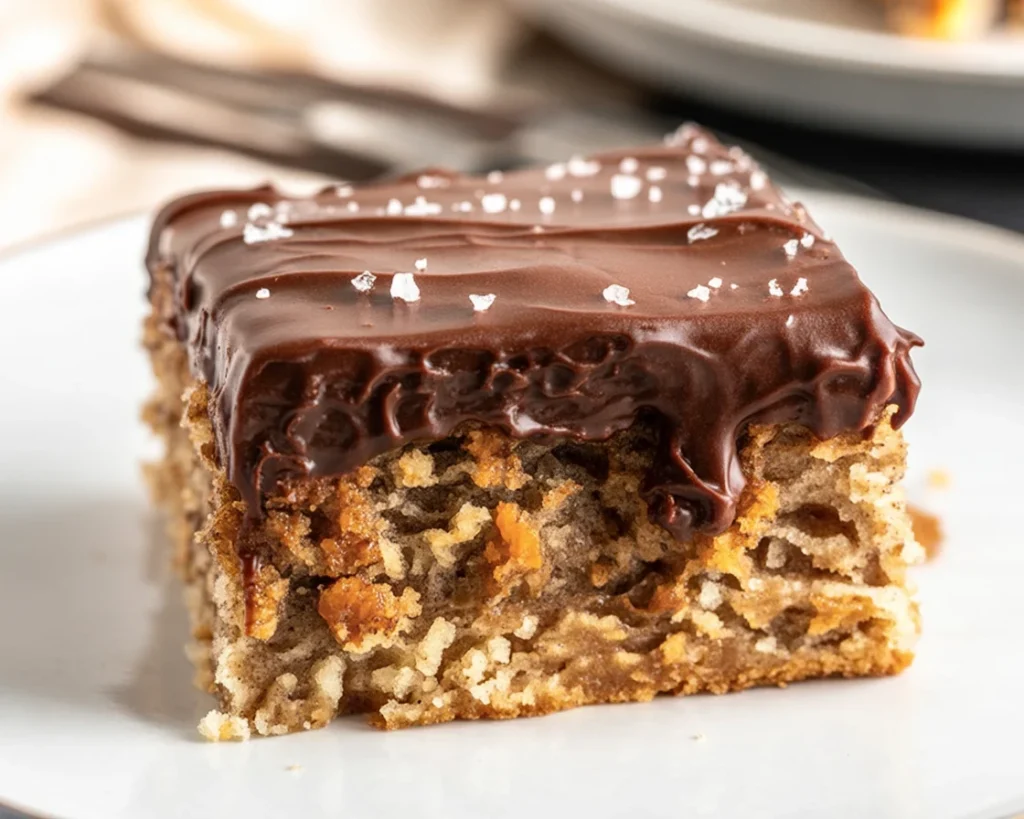 Delicious Gooey Coffee Caramel Cake with Chocolate Espresso Buttercream topping.