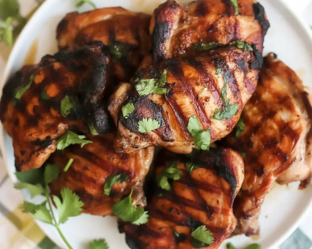 Delicious Char Siu Chicken marinated in a savory, sweet barbecue sauce.