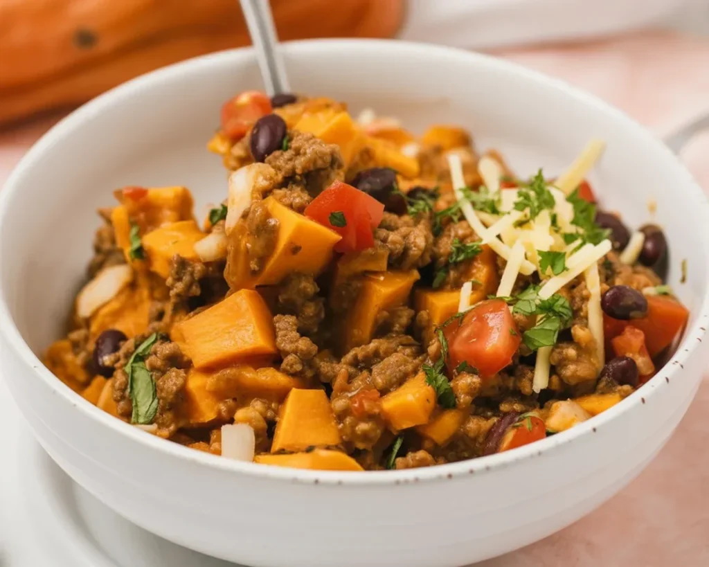 High protein taco bowls featuring ground beef, beans, and fresh veggies for a healthy meal.