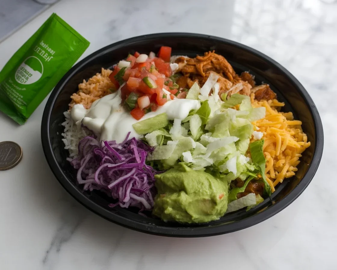 Discovering the Surprising Calorie Count of Taco Bell's Cantina Bowl 1 Taco Bell Cantina Chicken Bowl displaying nutritional information and calorie count.