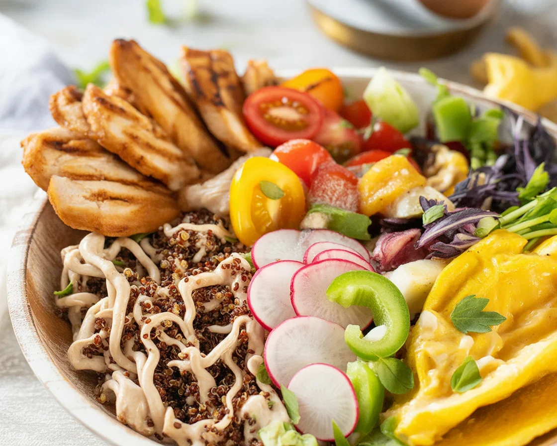 Healthy Taco Bowl Bliss: Quick and Delicious Ideas to Try! 1 Healthy taco bowl featuring ground turkey, salad greens, and colorful toppings.