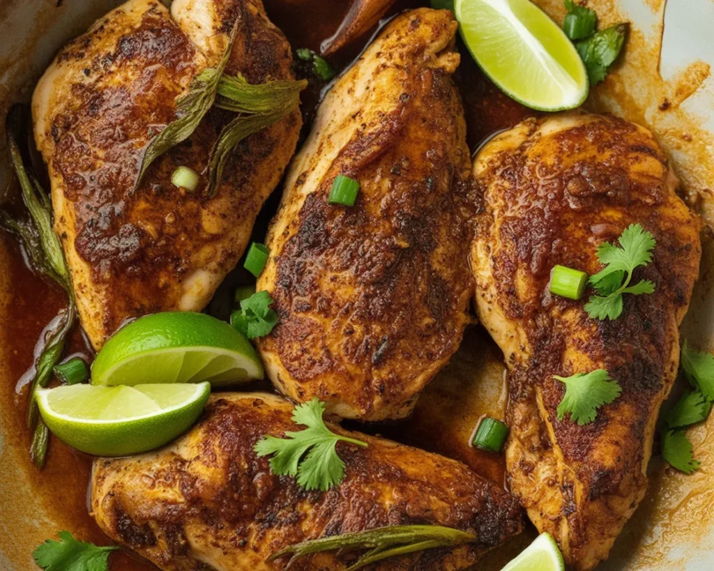 Quick and easy Mexican chicken breast served with flavorful spices and fresh ingredients.