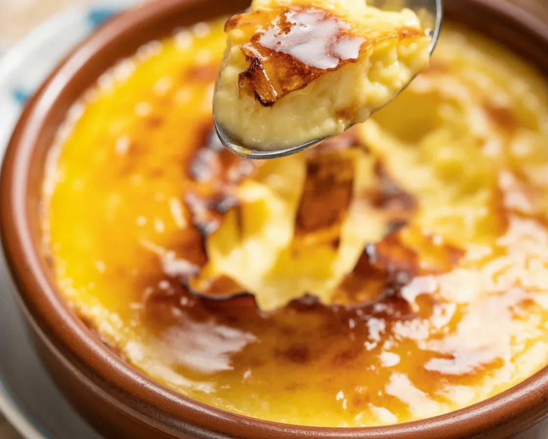 Delicious Crema Catalana, a creamy Spanish custard dessert with a caramelized sugar topping.