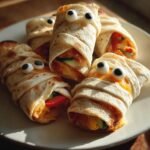 Creepy Cute Mummy Veggie: 4 Easy Wraps 4 Creepy Cute Mummy Veggie