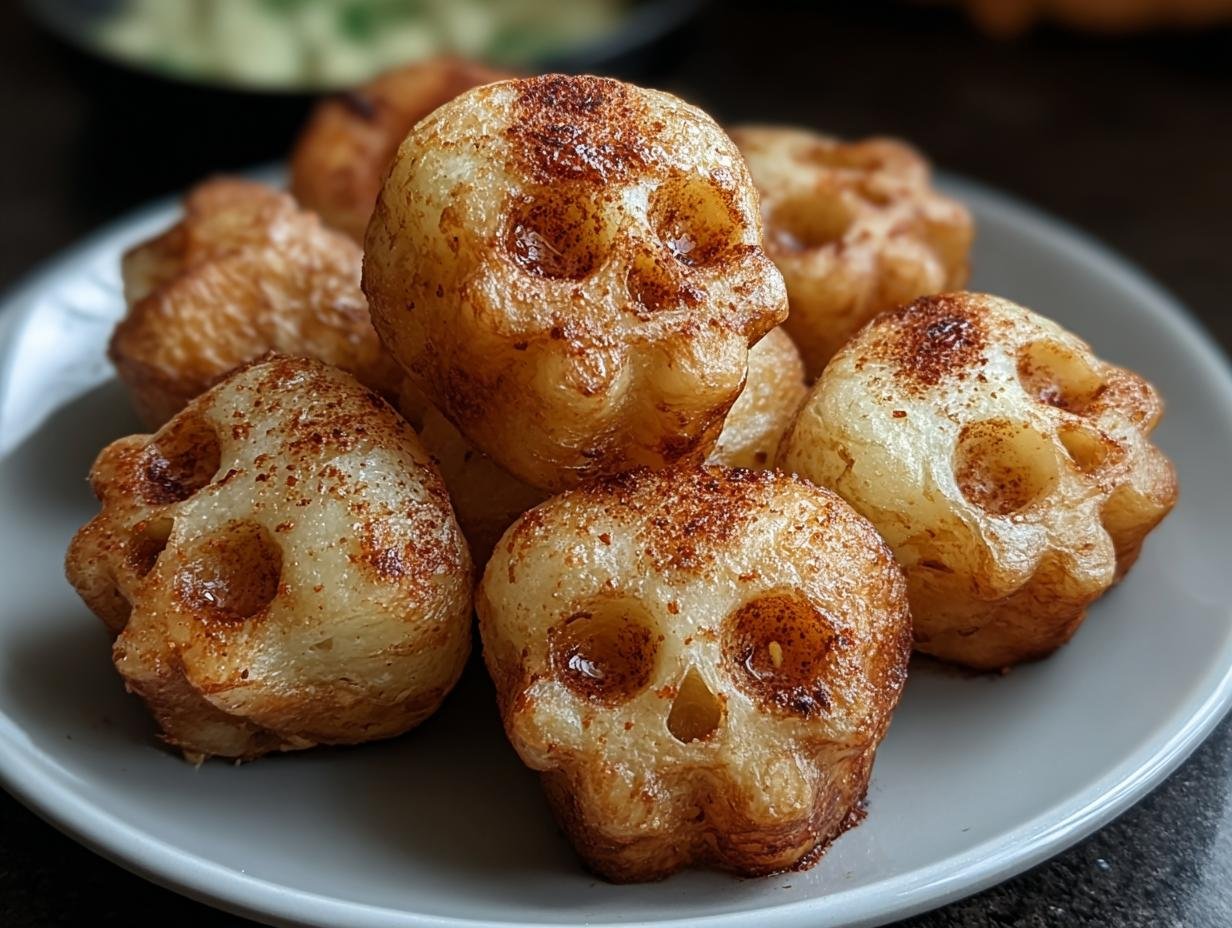 Gothic Halloween Party Food: 5 Creepy Skull Potatoes - Gothic Halloween Party Food - additional detail