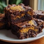 Halloween Vegan Pumpkin Brownies: 1 Fudgy Treat 2 Halloween Vegan Pumpkin Brownies