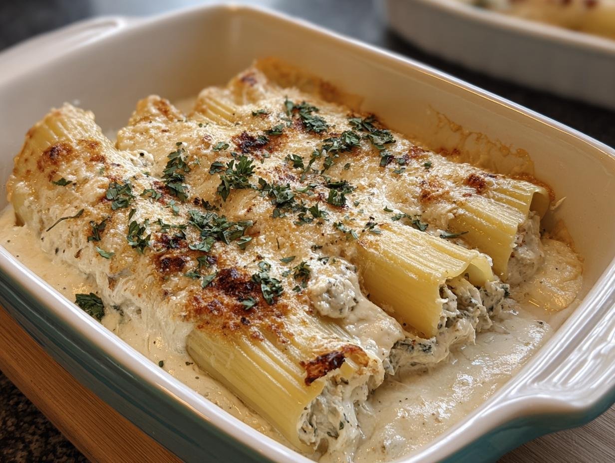 Manicotti Alfredo: A Heavenly 1hr Bake - Manicotti Alfredo - additional detail