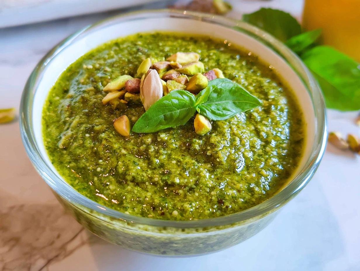 Pistachio Pesto: Amazing 15-Min Recipe 2 Pistachio Pesto: Amazing 15-Min Recipe - Pistachio Pesto - additional detail