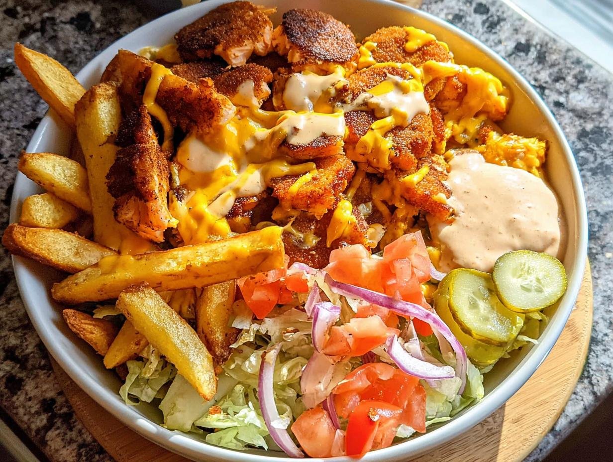 Salmon Burger Bowl: 1 Delicious Meal 3 Salmon Burger Bowl: 1 Delicious Meal - Salmon Burger Bowl - additional detail