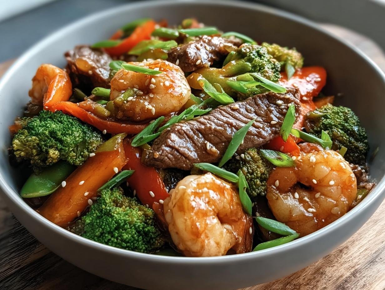 Steak Shrimp Stir Fry: 30 Minute Marvel - Steak Shrimp Stir Fry - additional detail