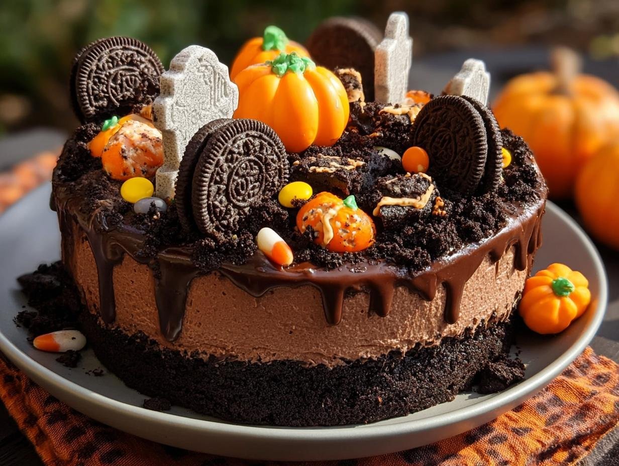 Sweet Graveyard Chocolate Cake: Spooky Fun 3 Sweet Graveyard Chocolate Cake: Spooky Fun - Sweet Graveyard Chocolate Cake - additional detail