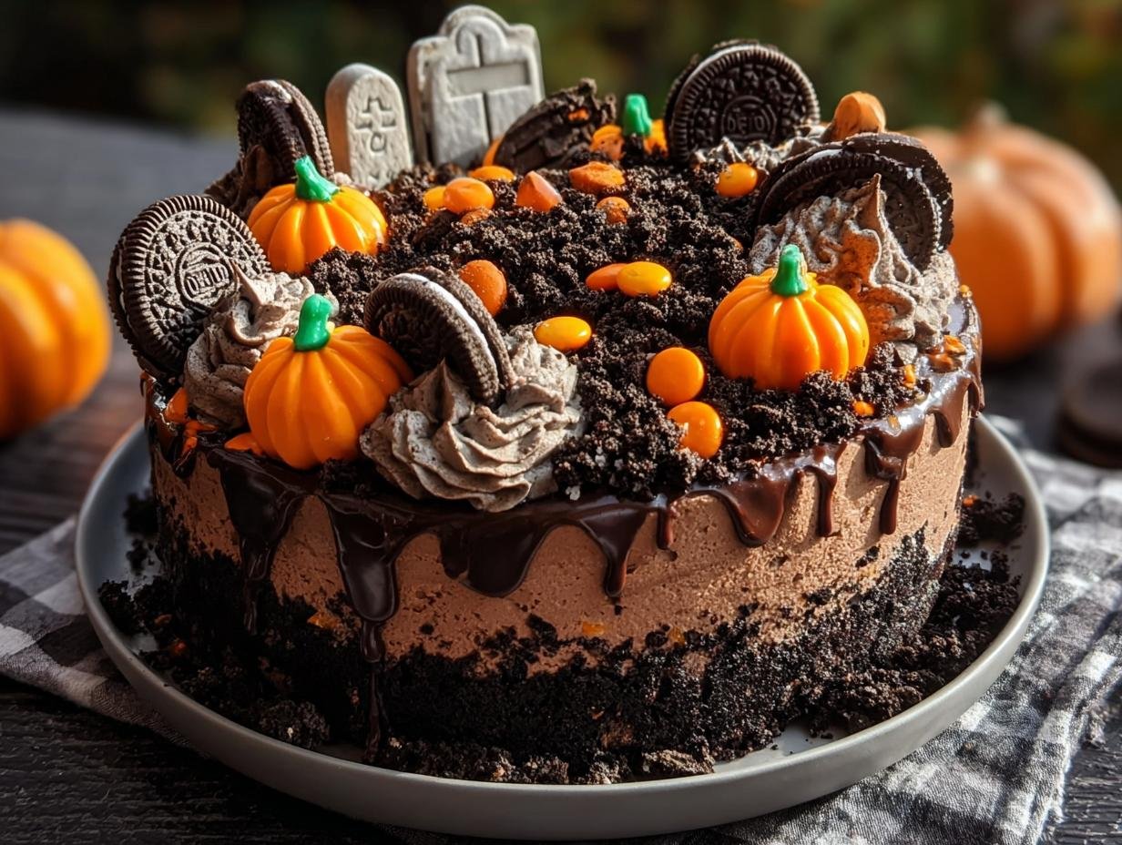 Sweet Graveyard Chocolate Cake: Spooky Fun 1 Sweet Graveyard Chocolate Cake