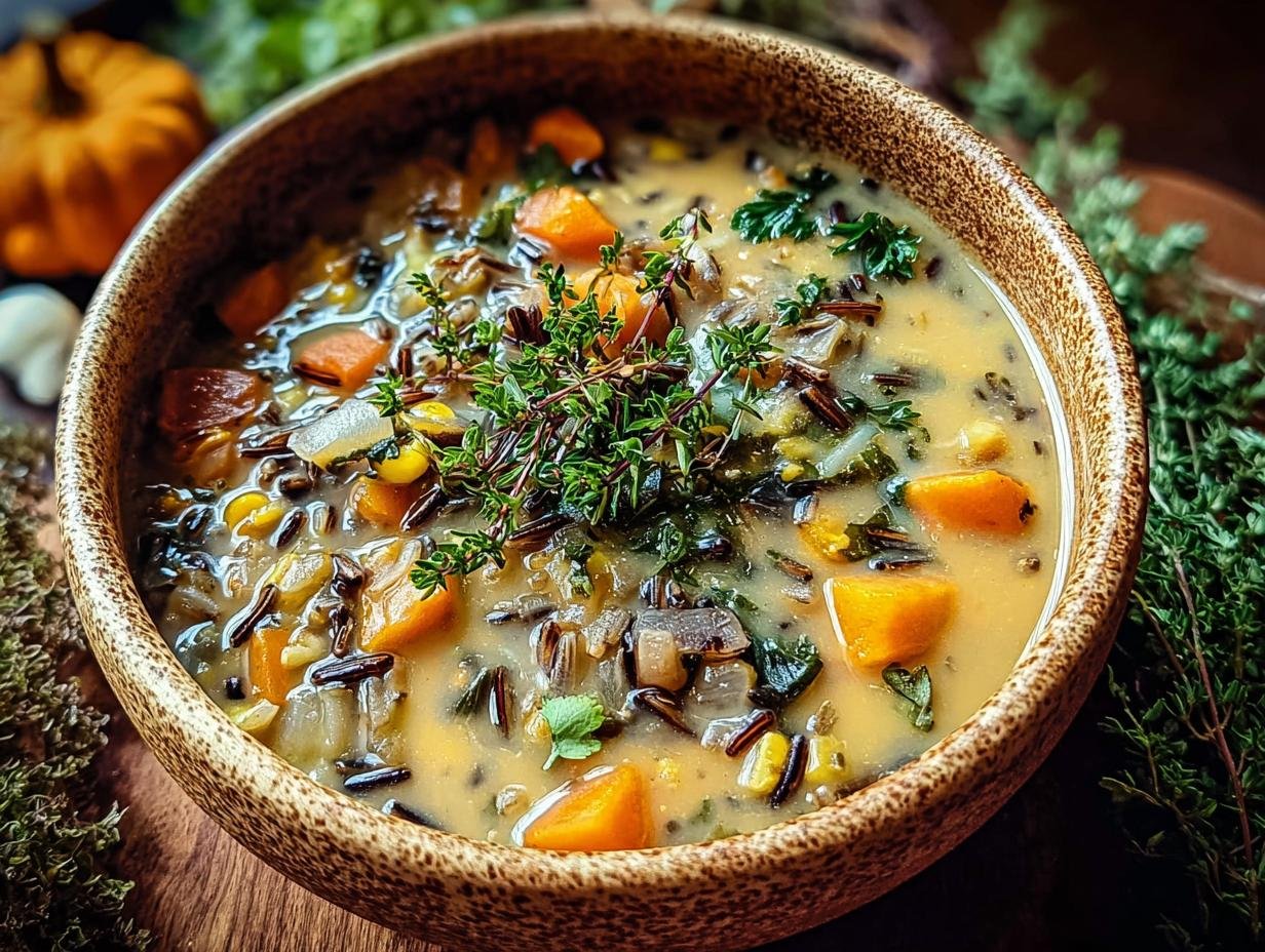 Autumn Wild Rice Soup: Hearty & Easy Fall Recipe - Autumn Wild Rice Soup - additional detail