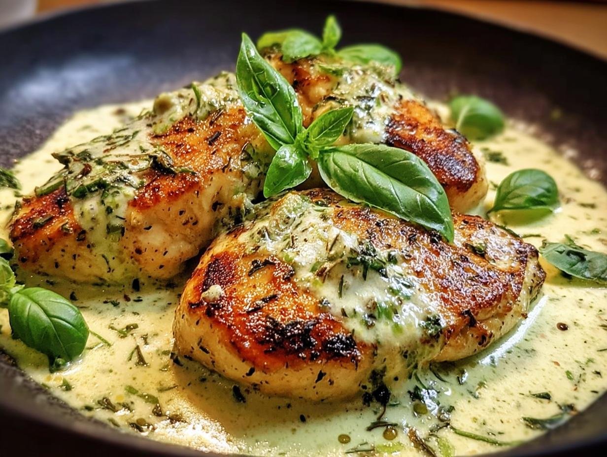 Incredible Basil Cream Chicken: 1 Dish Delight 2 Incredible Basil Cream Chicken: 1 Dish Delight - Basil Cream Chicken Incredible - main visual representation