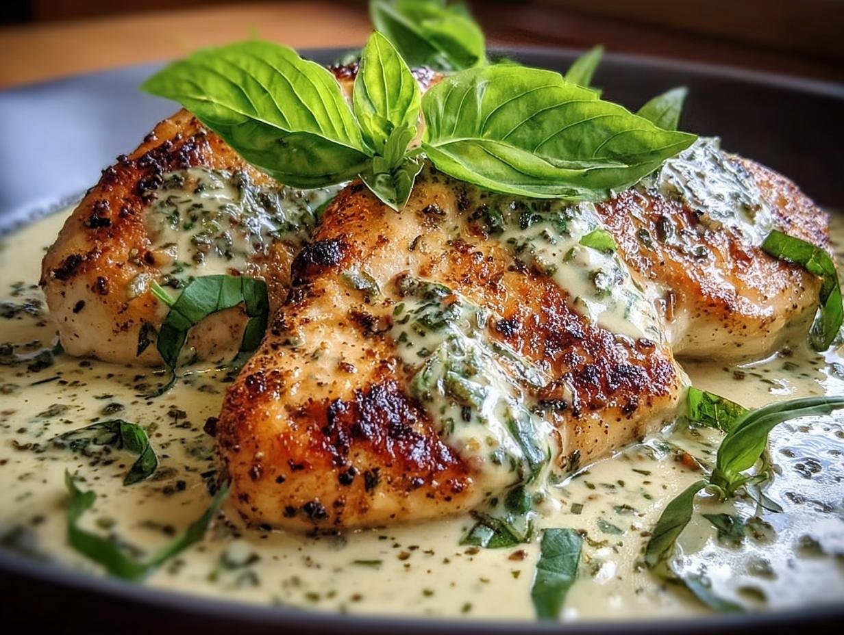 Incredible Basil Cream Chicken: 1 Dish Delight 3 Incredible Basil Cream Chicken: 1 Dish Delight - Basil Cream Chicken Incredible - additional detail