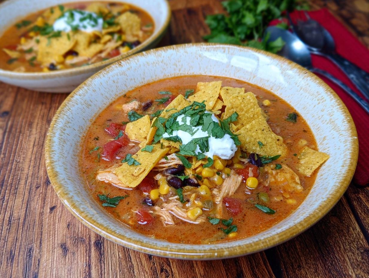 Hearty Chicken Taco Soup: Quick & Easy Flavor 1 Chicken Taco Soup
