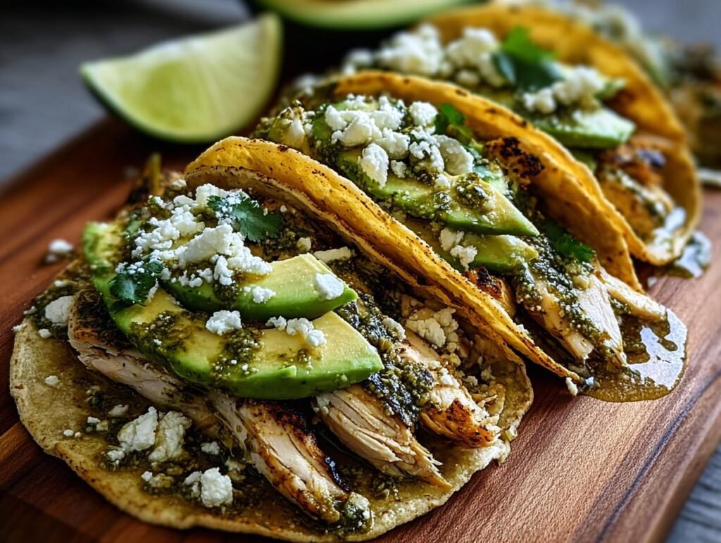 Chimichurri Chicken Tacos Feta