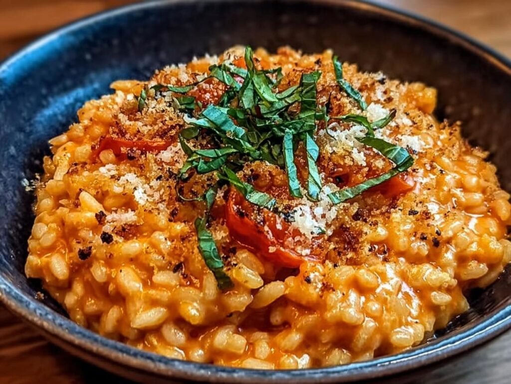 Creamy Tomato Risotto Crispy