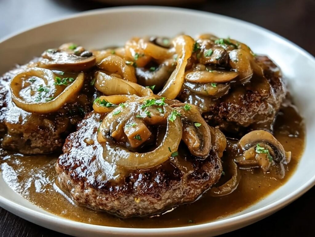 Hamburger Steaks Onion Mushroom