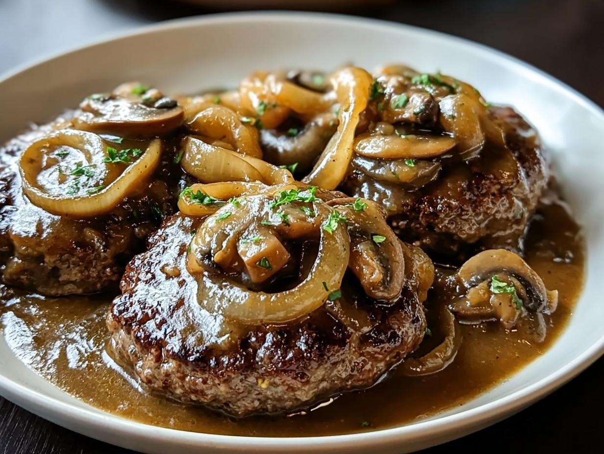 Hamburger Steaks Onion Mushroom