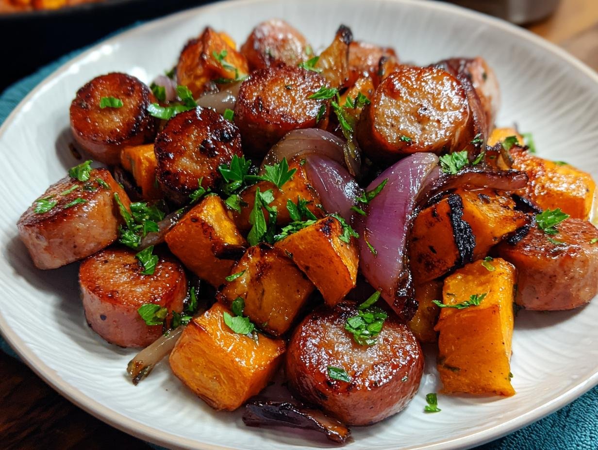 Amazing! Honey Garlic Sausage Sweet Potatoes - Honey Garlic Sausage Sweet - additional detail