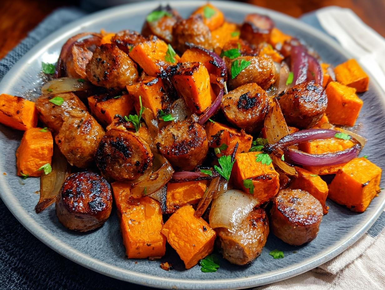 Amazing! Honey Garlic Sausage Sweet Potatoes - Honey Garlic Sausage Sweet - additional detail