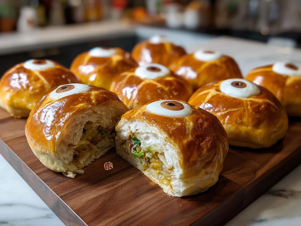 Monster Eyeball Buns Bread: 16 Spooky Delights - Monster Eyeball Buns Bread - main visual representation