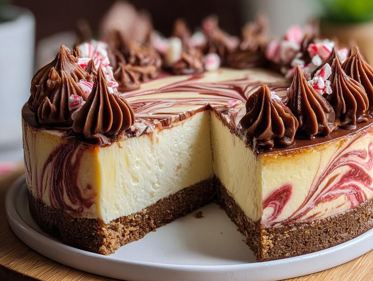 Incredible Peppermint Swirl Cheesecake: 1 Masterpiece 2 Incredible Peppermint Swirl Cheesecake: 1 Masterpiece - Peppermint Swirl Cheesecake Incredible - additional detail