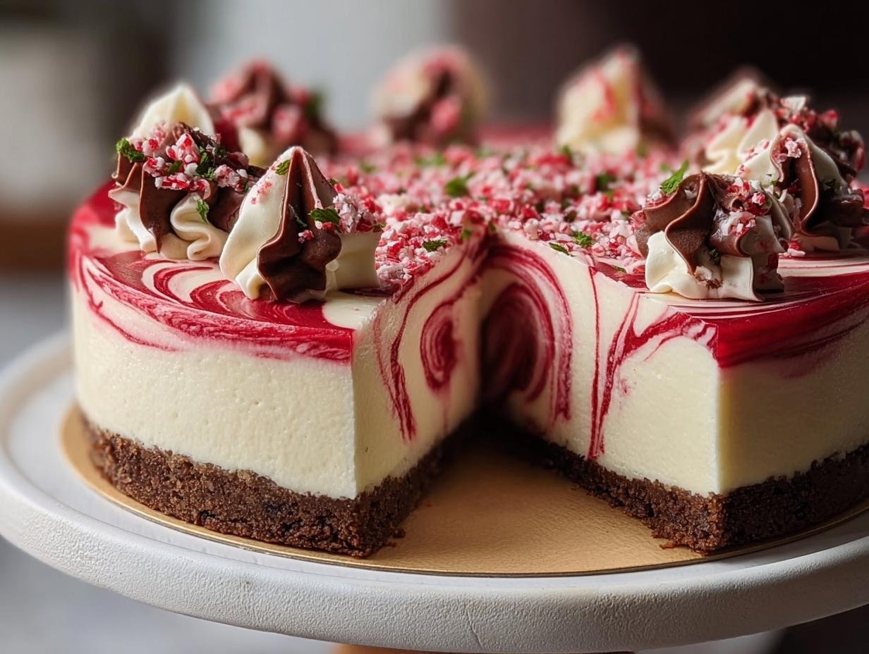 Incredible Peppermint Swirl Cheesecake: 1 Masterpiece 3 Incredible Peppermint Swirl Cheesecake: 1 Masterpiece - Peppermint Swirl Cheesecake Incredible - additional detail