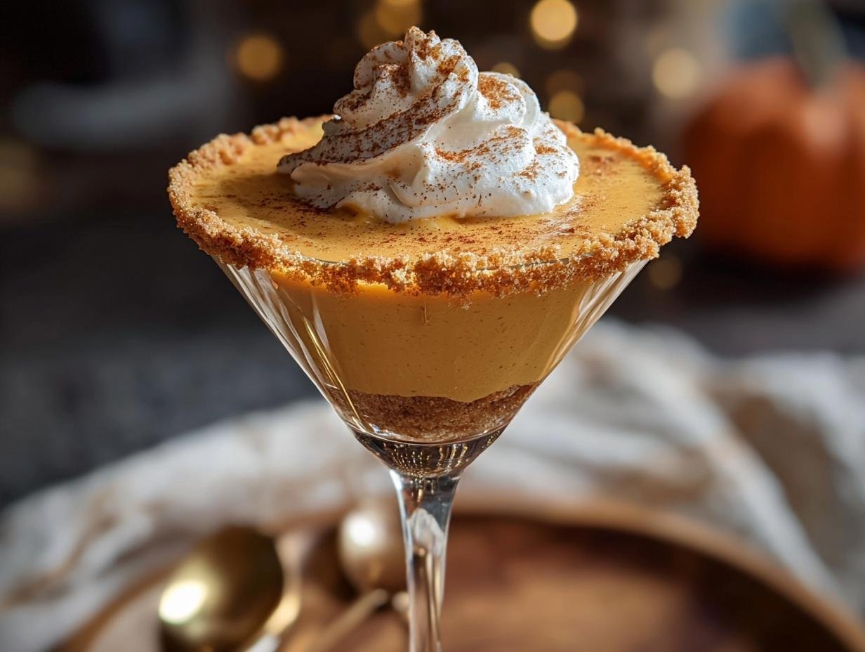 Pumpkin Martini Fall Cocktail: 1 Heavenly Sip - Pumpkin Martini Fall Cocktail - garnished and ready to serve