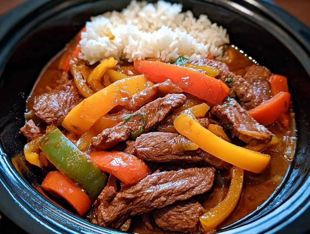 Slow Cooker Pepper Steak