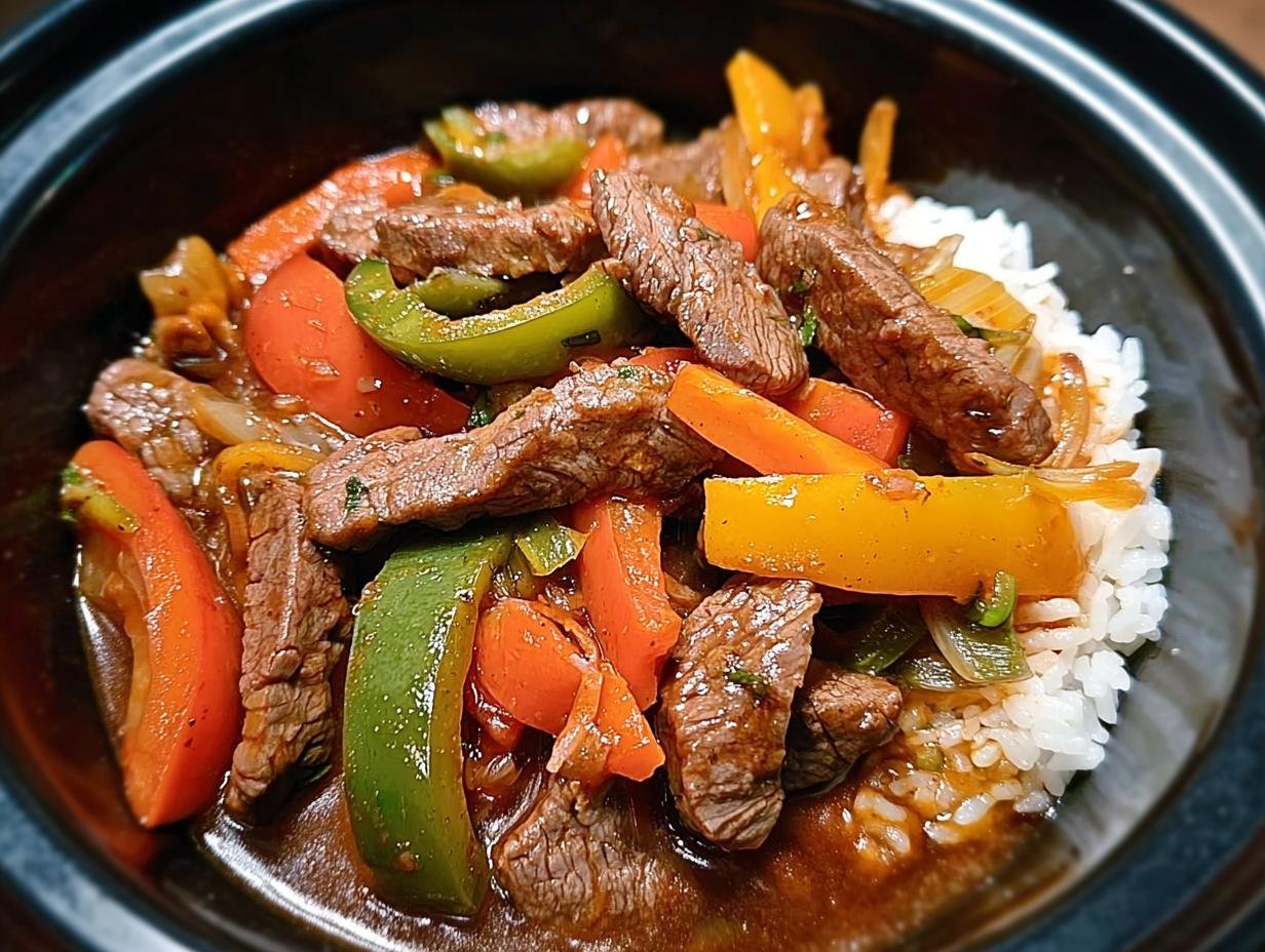 Slow Cooker Pepper Steak: Amazing 4-Hour Dinner - Slow Cooker Pepper Steak - additional detail
