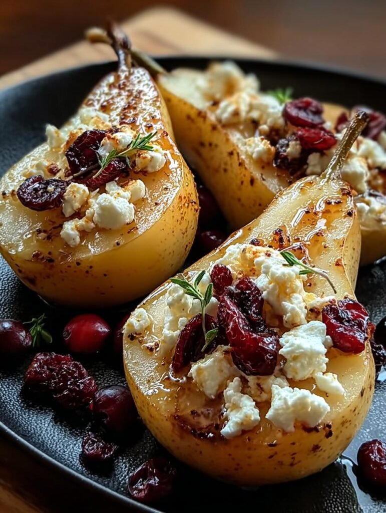 Baked Pears Feta Honey