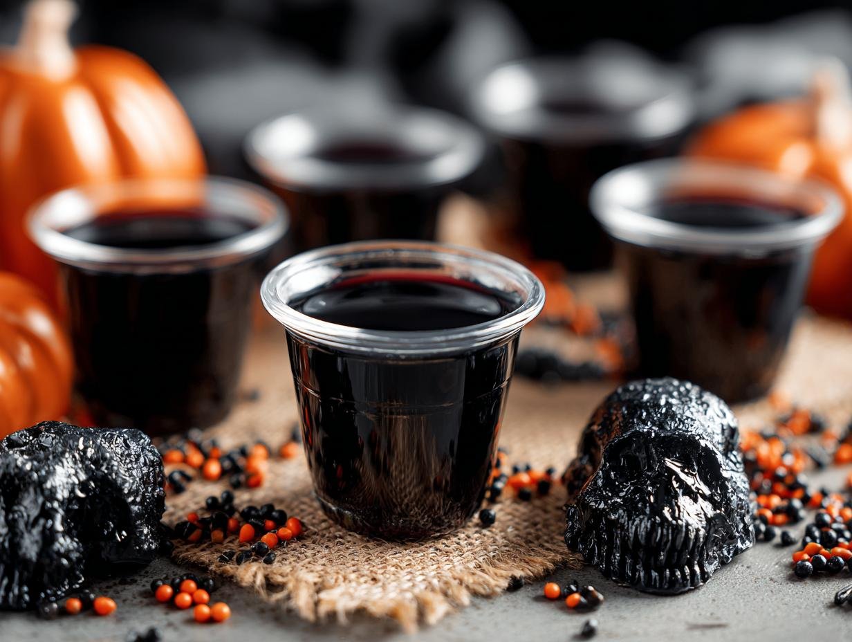 Black Jello Shots: Wicked 1-Step Recipe - Black Jello Shots - main visual representation