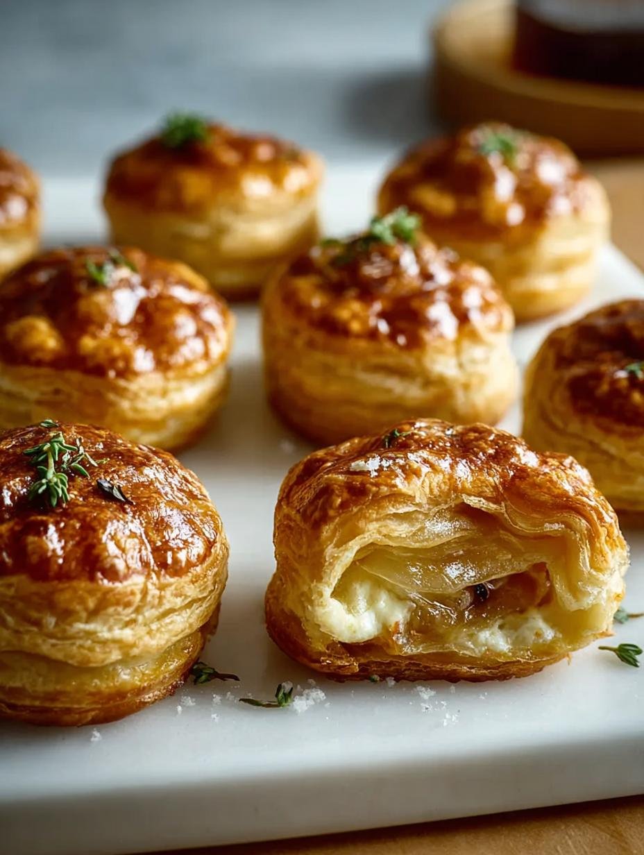 Irresistible Brie Onion Puffs for Effortless Entertaining - Brie Onion Puffs - additional detail
