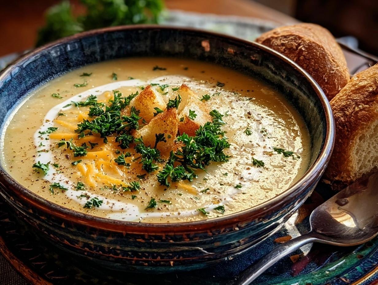 Amazing Cheddar Garlic Herb Potato Soup Recipe 2 Amazing Cheddar Garlic Herb Potato Soup Recipe - Cheddar Garlic Herb Potato - main visual representation