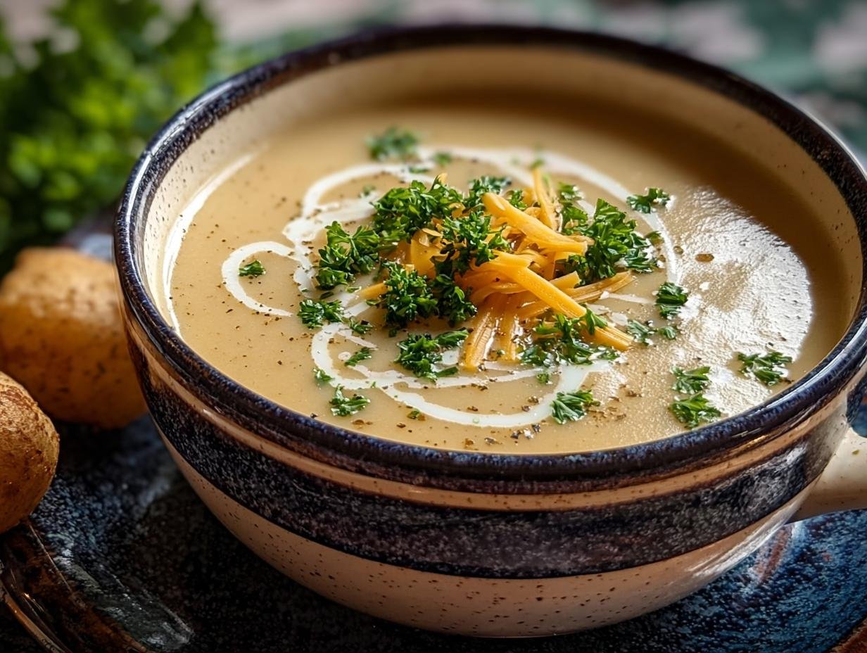 Amazing Cheddar Garlic Herb Potato Soup Recipe 3 Amazing Cheddar Garlic Herb Potato Soup Recipe - Cheddar Garlic Herb Potato - additional detail