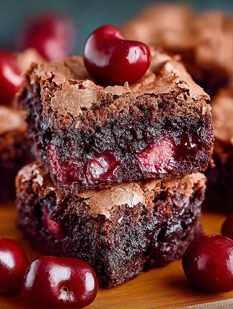 Chewy Chocolate Cherry Brownies: A Decadent Delight - Chewy Chocolate Cherry Brownies - main visual representation