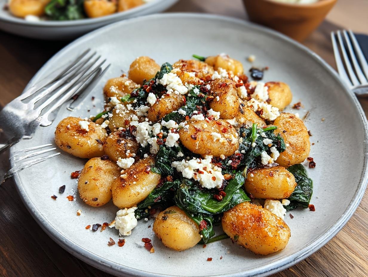 Sensational Crispy Gnocchi Spinach Feta Under 30 Min 2 Sensational Crispy Gnocchi Spinach Feta Under 30 Min - Crispy Gnocchi Spinach Feta - main visual representation