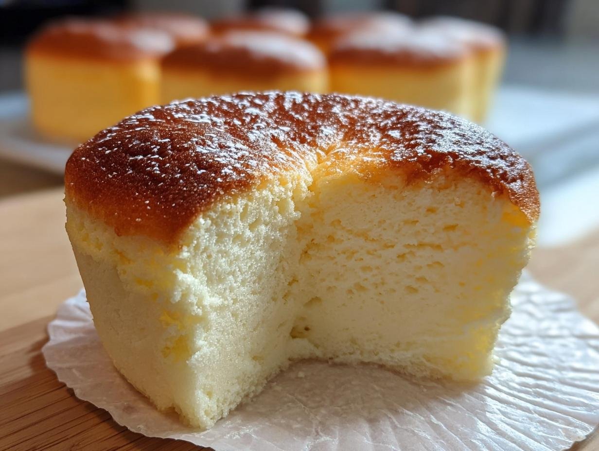 Fluffy Japanese Cotton Cheesecake: 7 Amazing Tips 4 Fluffy Japanese Cotton Cheesecake - finished cupcakes on a plate