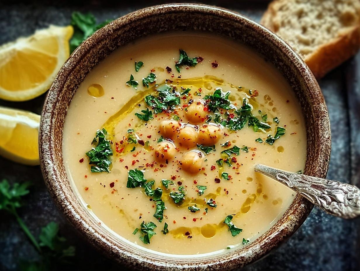 Amazing Garlic Chickpea Soup: 1 Hearty Bowl 2 Amazing Garlic Chickpea Soup: 1 Hearty Bowl - Garlic Chickpea Soup - additional detail
