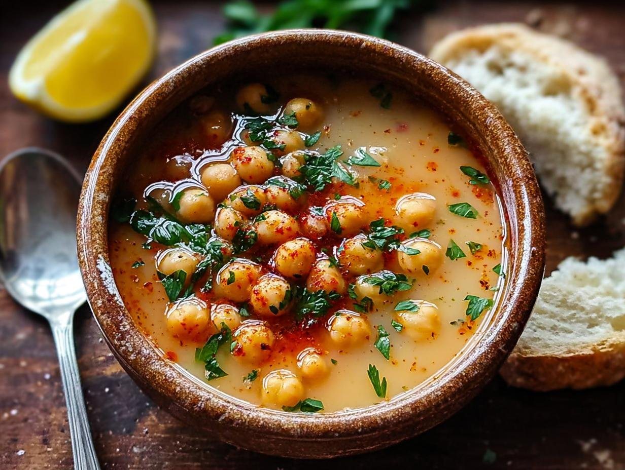 Amazing Garlic Chickpea Soup: 1 Hearty Bowl 1 Garlic Chickpea Soup