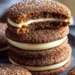 Ginger Molasses Sandwich Cookies with Eggnog Frosting 4 Ginger Molasses Sandwich Cookies