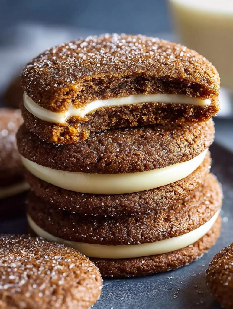 Ginger Molasses Sandwich Cookies