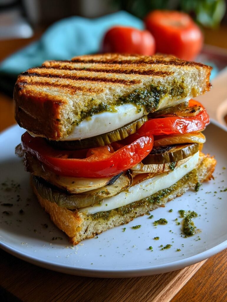 Grilled Vegetable Mozzarella Pesto