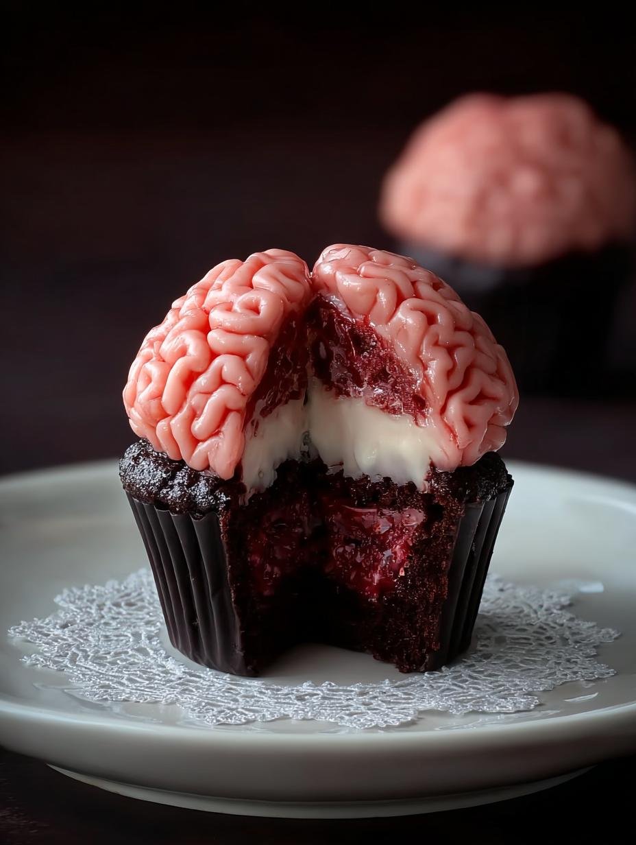 Awesome Halloween Brain Cupcakes: 5 Simple Steps - Halloween Brain Cupcake - main visual representation