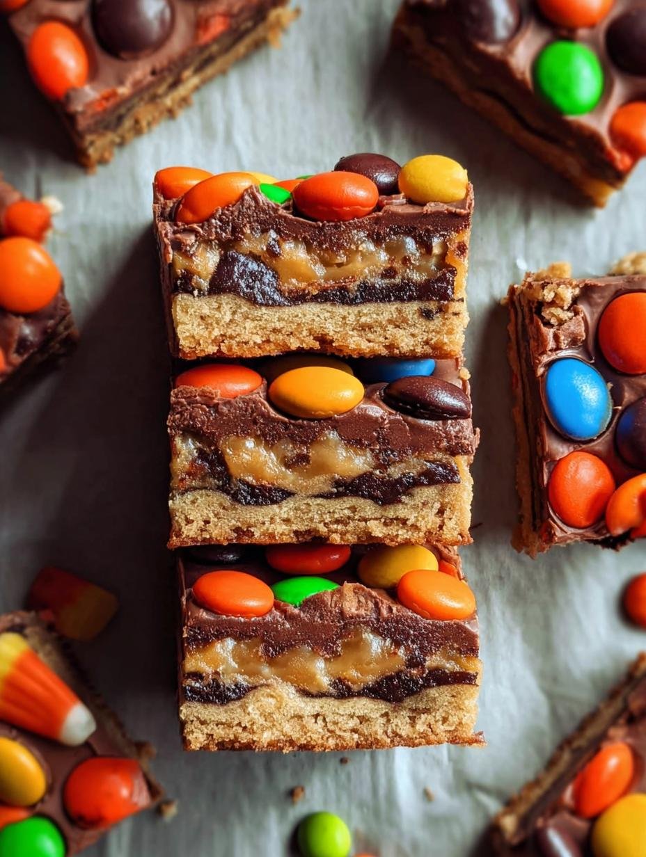Amazing Halloween Candy Cookie Bars You'll Love 2 Amazing Halloween Candy Cookie Bars You'll Love - Halloween Candy Cookie Bars - main visual representation