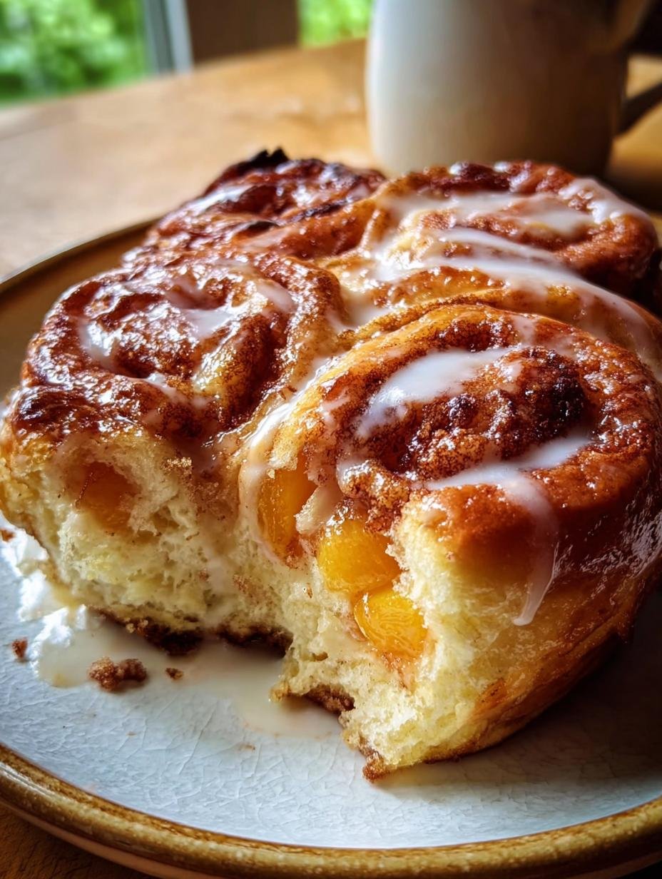 Peach Pie Cinnamon Rolls: A Delicious Morning Treat 2 Peach Pie Cinnamon Rolls: A Delicious Morning Treat - Peach Pie Cinnamon Rolls - additional detail
